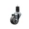 Service Caster 3'' SS Thermoplastic Rubber Wheel Swivel 1-5/8'' Expanding Stem Caster SCC-SSEX20S314-TPRB-158 - alternate 1
